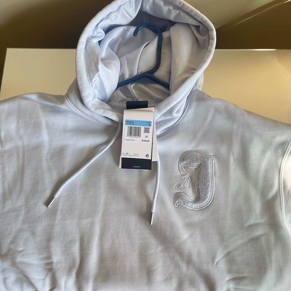 Nike Jordan light blue Hoodie with Embroidered Initial MJ